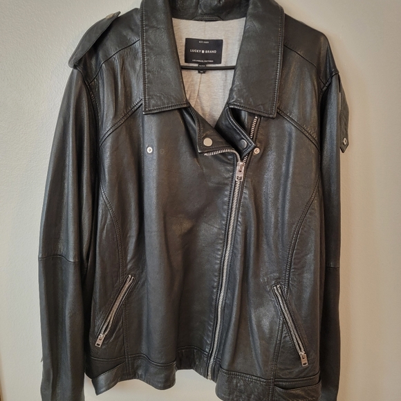 Lucky Brand Jackets & Blazers - 100 % Lamb Leather Biker Jacket